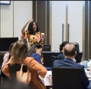 LaQuita Cleare with Clear Communication Academy, speaking in the Middle East.cross-cultural communication